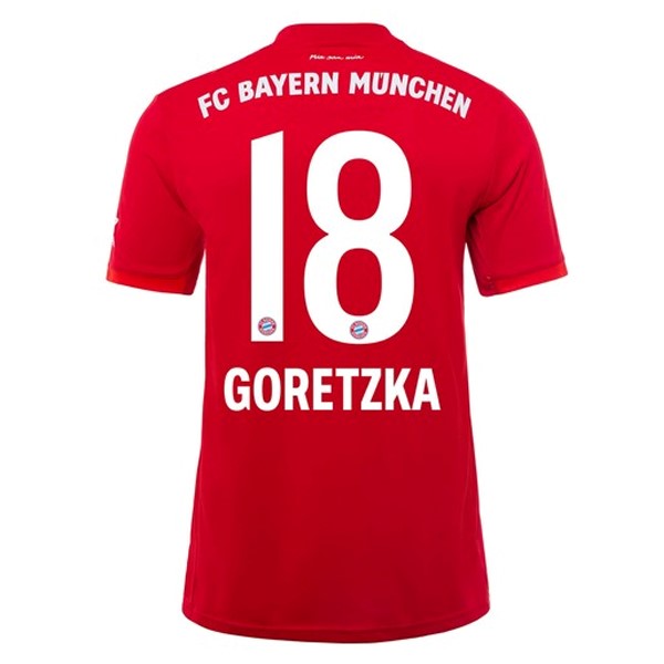 Camiseta Bayern Munich NO.18 Goretzka Primera equipo 2019-20 Rojo